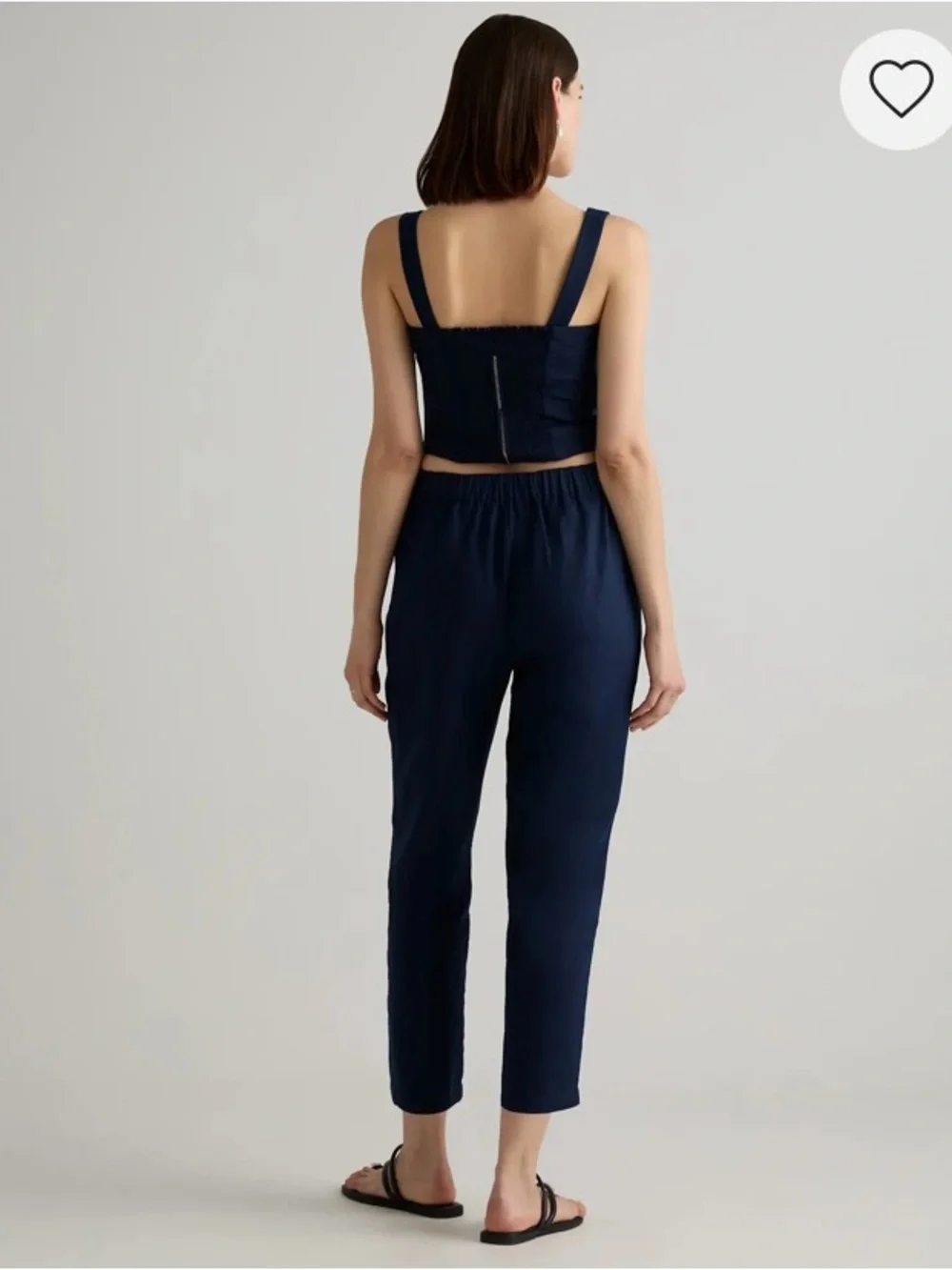 Quince 100% European Linen Tapered Ankle Pants Women’s M